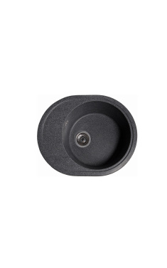 Гранітна кухонна мийка SOLID Комфи (чорний) 580х470