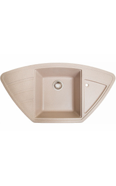 Гранітна кухонна мийка SOLID Крафт (рожевий) 980х510