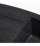 Гранитная кухонная мойка SOLID Крафт (черный) 980х510 фото - 2