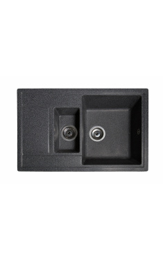 Гранітна кухонна мийка SOLID Практик (чорний) 780х510