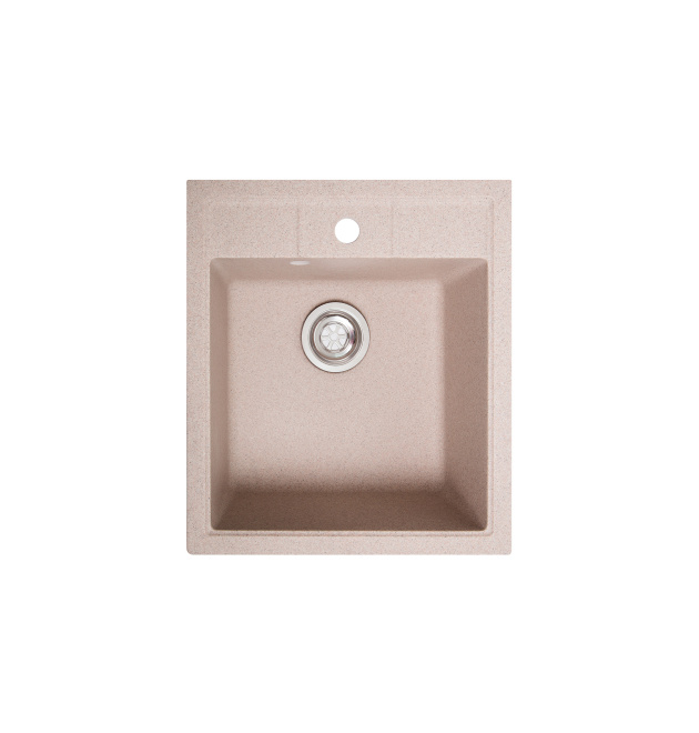Гранитная кухонная мойка SOLID Бриз (розовый) 460х515