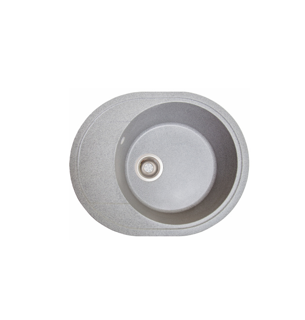Гранитная кухонная мойка SOLID Комфи (серый) 580х470
