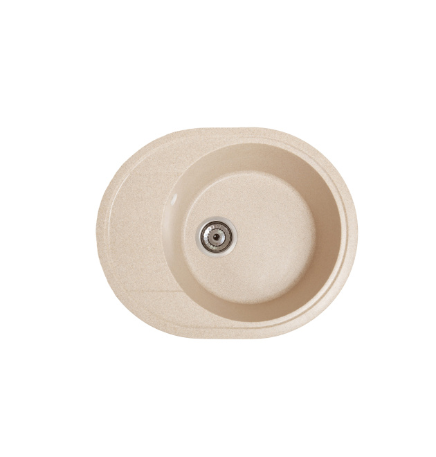 Гранітна кухонна мийка SOLID Комфи (жовтий) 580х470