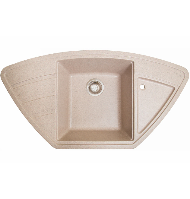 Гранітна кухонна мийка SOLID Крафт (рожевий) 980х510