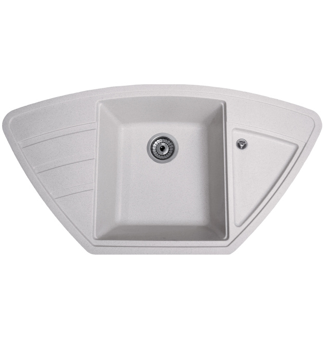 Гранитная кухонная мойка SOLID Крафт (серый) 980х510