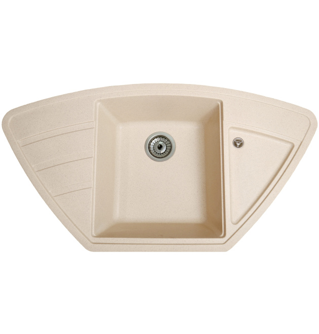 Гранітна кухонна мийка SOLID Крафт (жовтий) 980х510