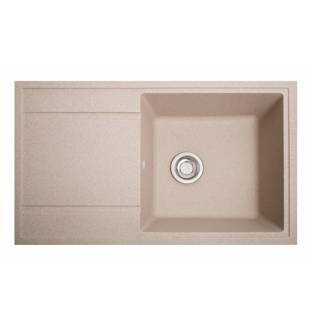 Гранитная кухонная мойка SOLID Тотал (розовый) 860х510