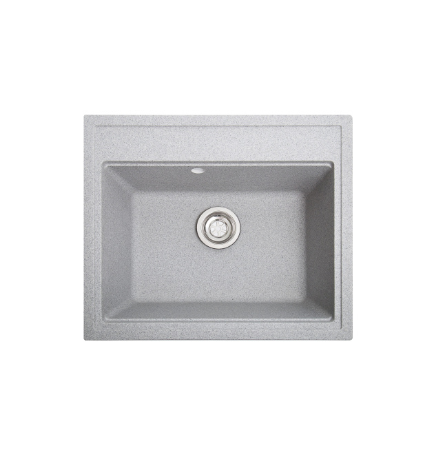 Гранитная кухонная мойка SOLID Гросс (серый) 600х520